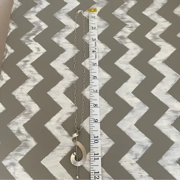 Vintage Modernist .925 Sterling Necklace - Picture 13 of 13